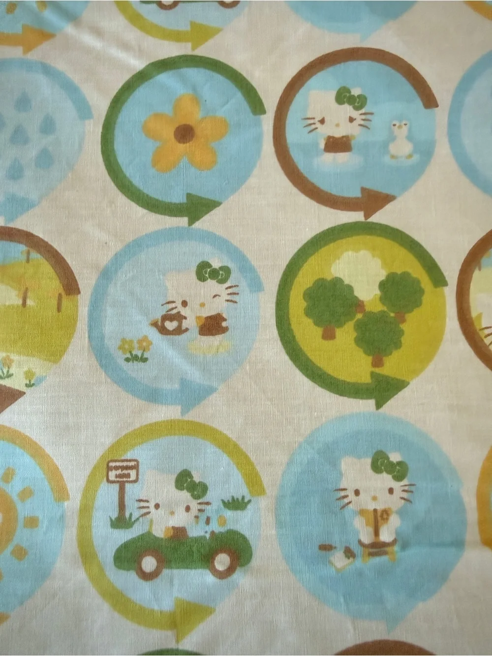 Hello Kitty Sanrio Full Sheet Set 6 Pc 100% Cotton Sheets Pillowcases & Shams